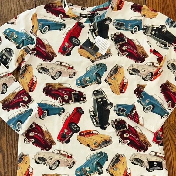 Rock 🎸 🪨 Your Kids Classic Car 🚗 Print Long Sleeve Tee - Picture 1 of 14